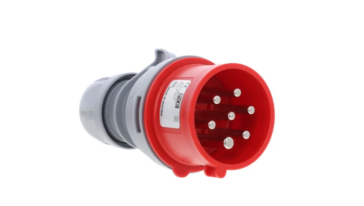 Wtyczka przenośna 16A 7P 400V czerwona IP44 SHARK 017-6v