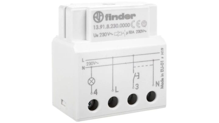 Elektroniczny przekaźnik impulsowy/czasowy 1Z 230V 10A do montażu w puszkę instalacyjną 13.91.8.230.0000