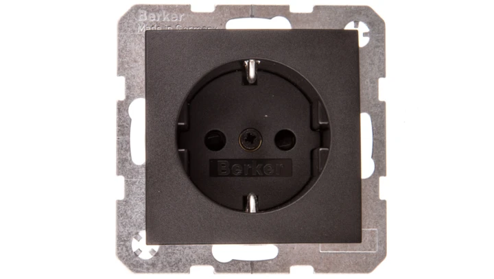 B.Kwadrat/B.3/B.7 Gniazdo pojedyncze z/u SCHUKO antracyt mat 47231606