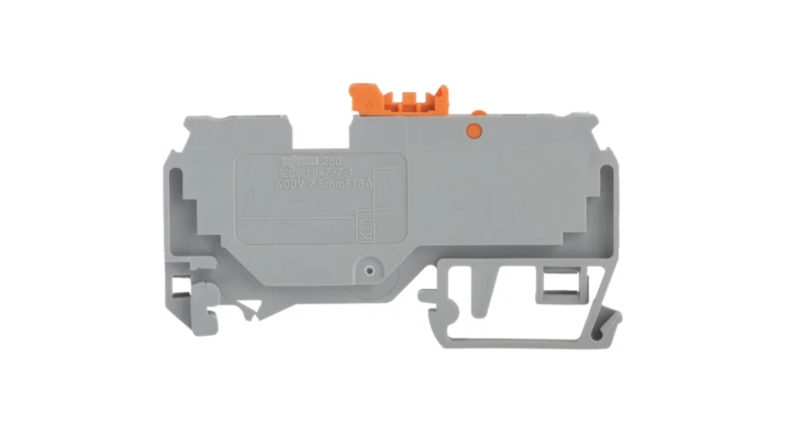Złączka rozłączalna 2-przewodowa 2,5mm nóż rozłączający pomarańczow 280-870 /100szt./