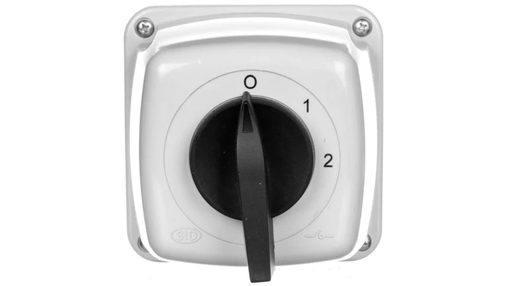 Łącznik krzywkowy 0-1-2 5P 16A w obudowie IP65 Łuk 16-33 921619