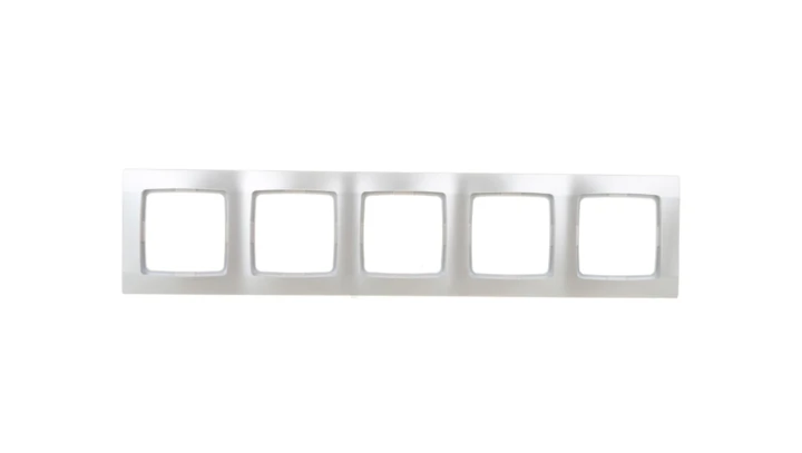 KARO Ramka pięciokrotna srebrny perłowy R-5S/43