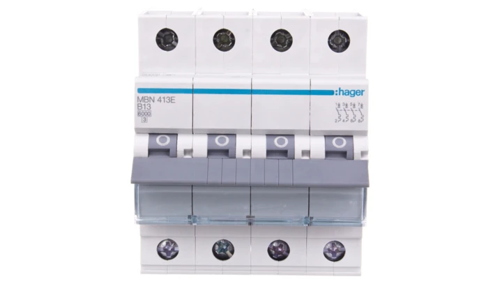 Wyłącznik nadprądowy 4P B 13A 6kA AC MBN413E