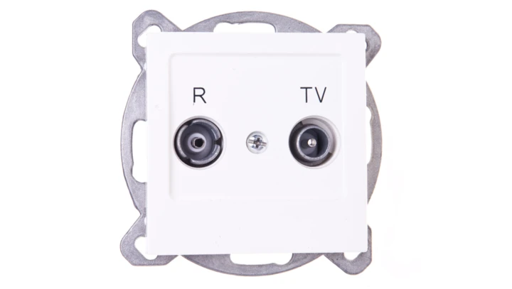 AS Gniazdo antenowe RTV zakończeniowe 10dB ecru GPA-10GPZ/m/27