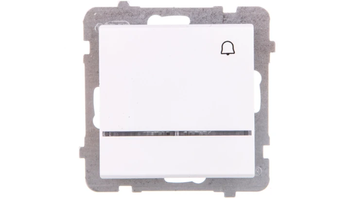 SONATA Przycisk /dzwonek/ z podświetleniem biały ŁP-6RS/m/00