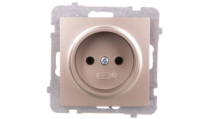 AS Gniazdo pojedyncze b/u satyna light GP-1G/m/45