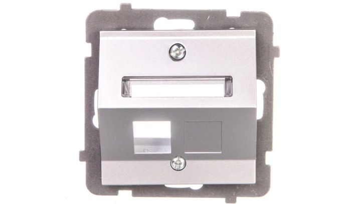 AS Obudowa gniazda pojedynczego skośna srebro GPK-1GS/p/18