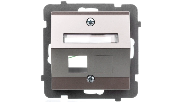 AS Obudowa gniazda pojedynczego skośna satyna light GPK-1GS/p/45