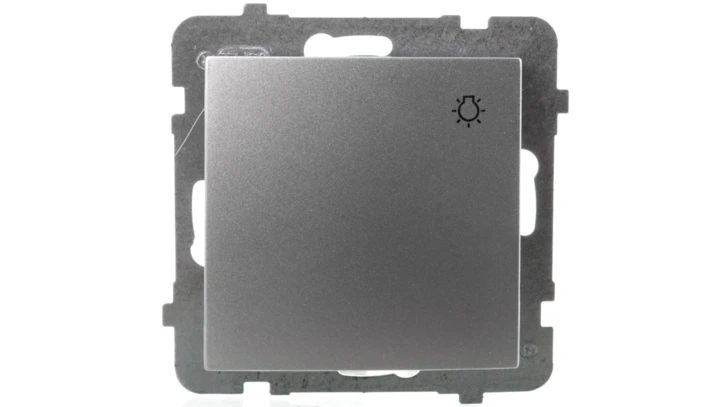 AS Przycisk /światło/ srebro ŁP-5G/m/18