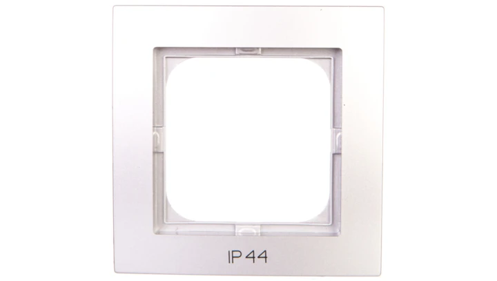 AS Ramka pojedyncza do łączników IP44 srebro RH-1G/18