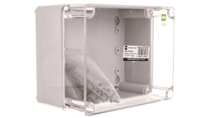 INDUSTRIAL Puszka hermetyczna n/t 170x135x107 IP65 transparentna 2712-01