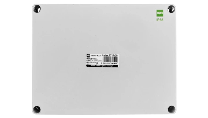 INDUSTRIAL Puszka hermetyczna n/t 220x170x107 IP65 szara 2717-00
