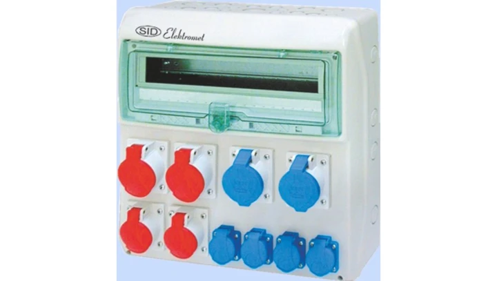 Rozdzielnica RSS-05 okienko 18 mod okabl 2x63A 3P+N+Z 400V 2x32A 2P+Z 250V, 6h 2x16A 3P+N+Z 400V, 4x16A 2P+Z 250V IP44 942052