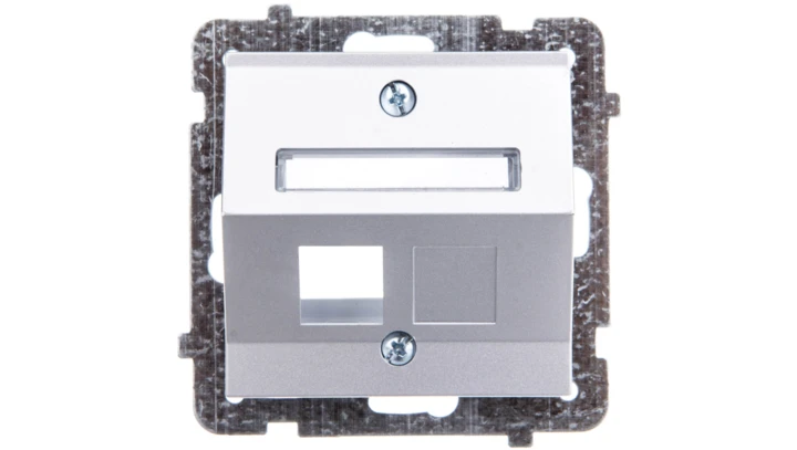 SONATA Obudowa gniazda komputerowego pojedynczego skośna srebro mat GPK-1RS/p/38