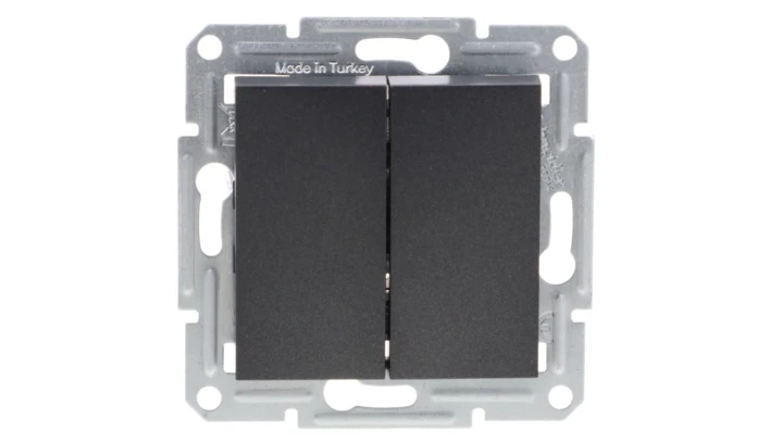 ASFORA Łącznik świecznikowy (z. śrub) bez ramki antracyt EPH0300371