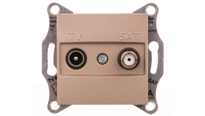 ASFORA Gniazdo TV-SAT końcowe (1dB) bez ramki brąz EPH3400169