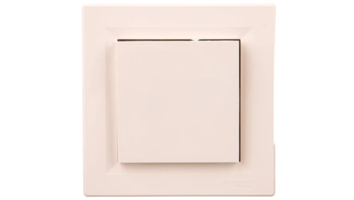 Gniazdo pojedyncze Asfora z/u 2P+Z (Schuko) z klapką kremowe z ramką EPH3100123