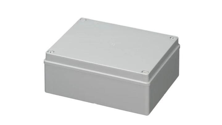 Puszka natynkowa gładka z pokrywą seria 410 IP56 240x190x90 szara EC410C7