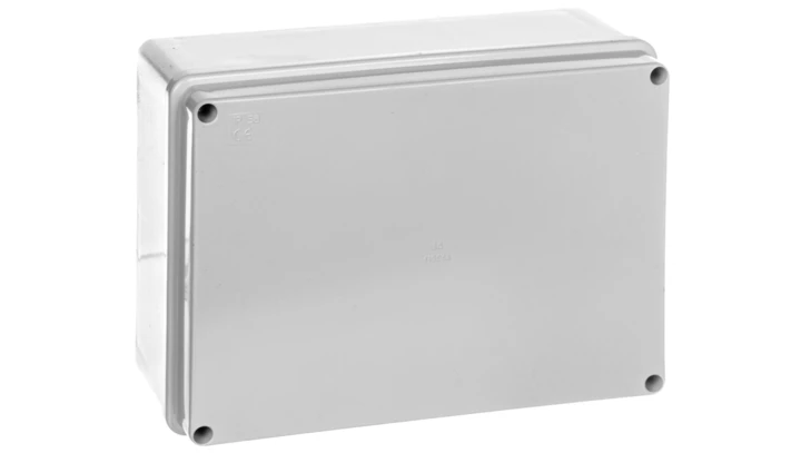 Puszka natynkowa samogasnąca gładka z pokrywą 960 stopni C seria 410A IP56 190x140x70 szara EC410C6A