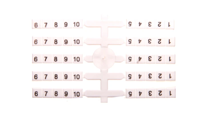 Oznacznik elastyczny do złączek szynowych EO3 /1-10/ (20szt. x 1-10cyfr) 003901752