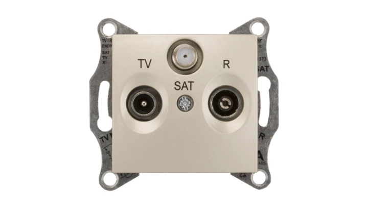 Sedna Gniazdo antenowe RD/TV/SAT końcowe satynowe SDN3501368