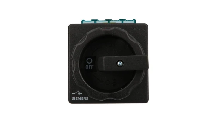 Rozłącznik główny 3P 16A 7.5kW AC23A 400V montaż tablicowy pokrętło czarne 4 otwory 3LD2003-0TK51