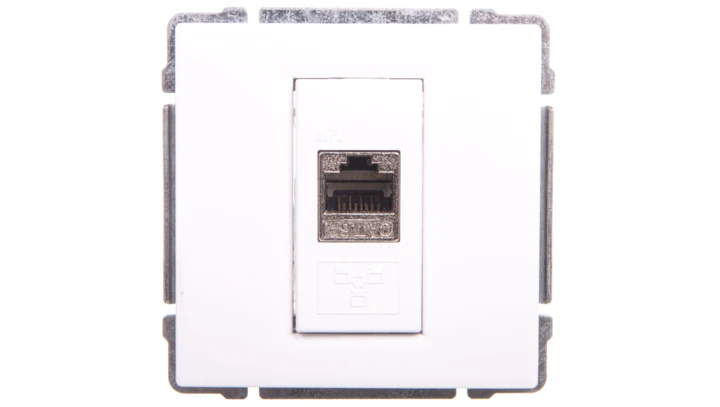 KOS66 Gniazdo komputerowe pojedyncze RJ45 MOLEX kat.6 ekranowane białe 660466