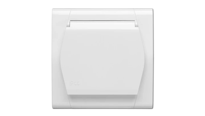 FESTA Gniazdo pojedyncze 2P+Z IP44 z klapką białe 0873-00