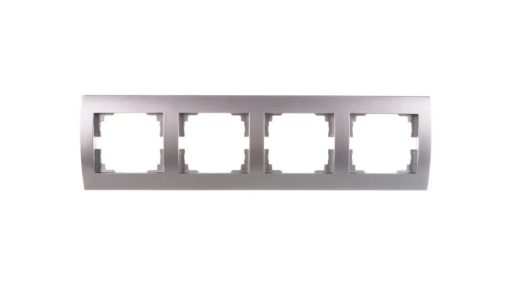 LOGI Ramka poczwórna pozioma Srebrny 021490043 25238
