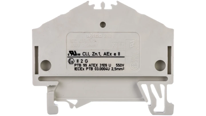 Złączka szynowa 4-przewodowa 2,5mm2 jasnoszara 280-996 /100szt./