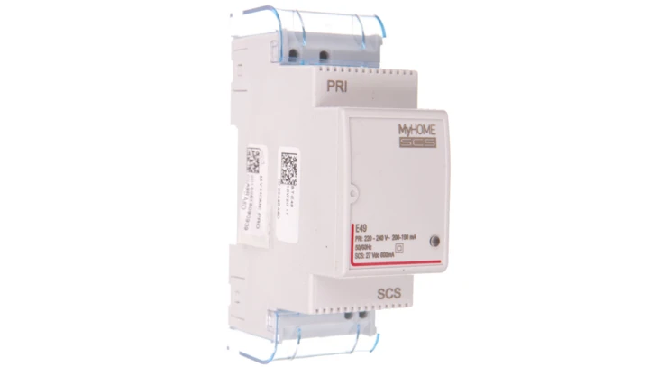 MyHome Zasilacz kompaktowy 230V AC/ 27V DC 0,6A, montaż na szynie TH35 E49