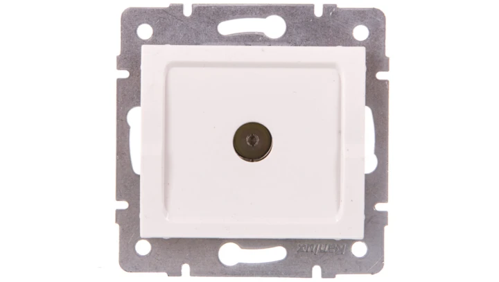 LOGI Gniazdo antenowe typu F przelotowe Biały 25097