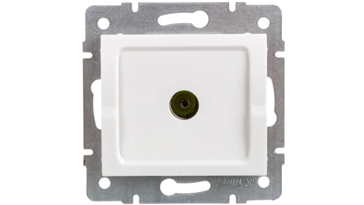 LOGI Gniazdo antenowe typu F końcowe Biały 25098