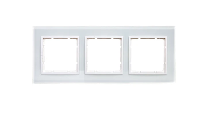Berker B.7 Ramka 3-krotna szkło białe/biały mat 10136909