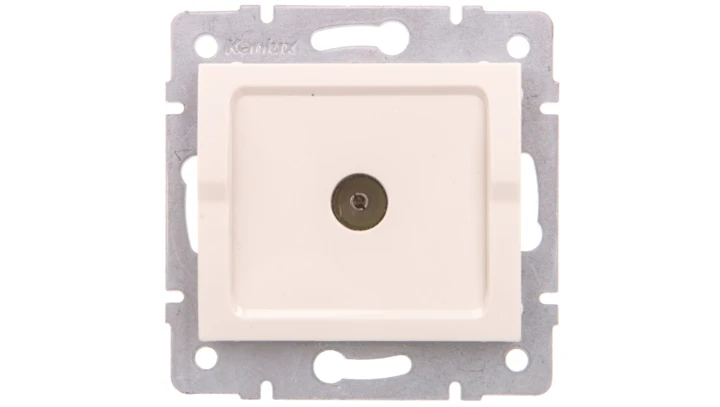 LOGI Gniazdo antenowe typu F końcowe Kremowy 25157