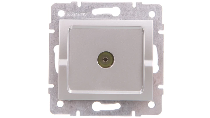 LOGI Gniazdo antenowe typu F końcowe Srebrny 25216