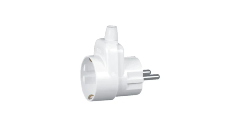 Wtyczka z/u Uni-Schuko 16A 250V z gniazdem z/u Schuko / z zabezp./ WT-16U/G-S-Z