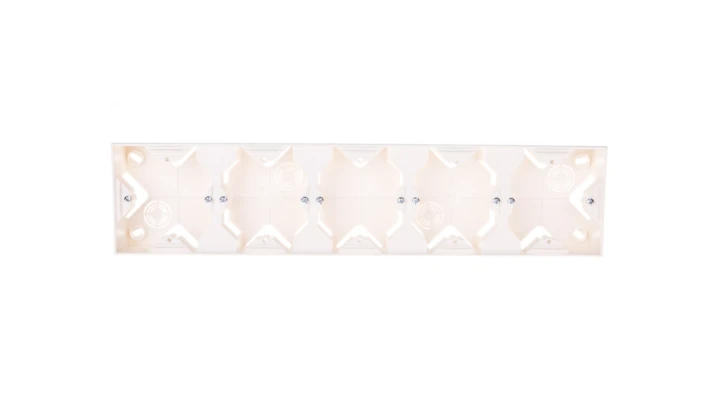 AS Puszka natynkowa pięciokrotna ecru PNP-5G/27