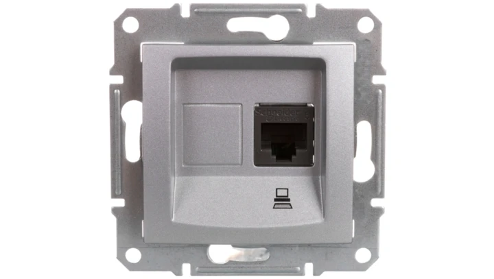Sedna Gniazdo komputerowe kat. 6 aluminiowe SDN4700160
