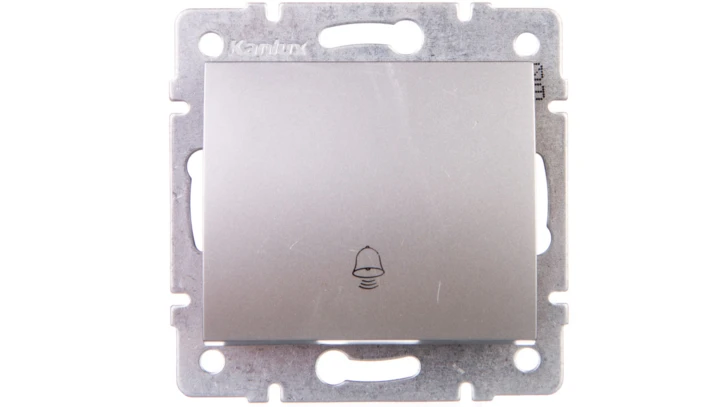 LOGI Łącznik zwierny dzwonek śrubowy 10AX 250V srebrny 021030143 25190