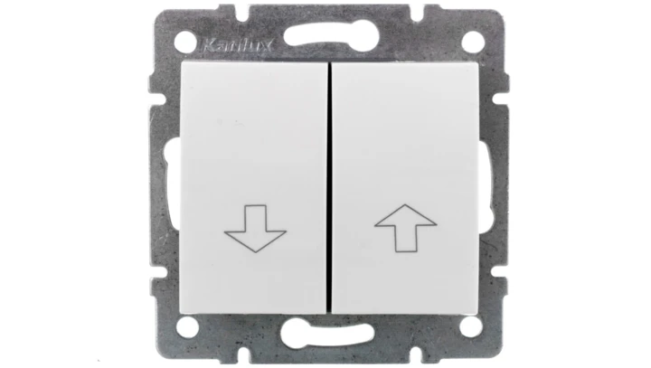 LOGI Łącznik żaluzjowy śrubowy 10AX 250V biały 021100102 25077