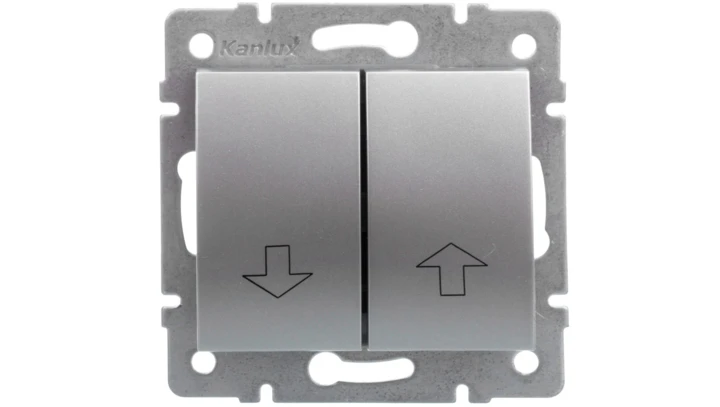 LOGI Łącznik żaluzjowy śrubowy 10AX 250V srebrny 021100143 25196