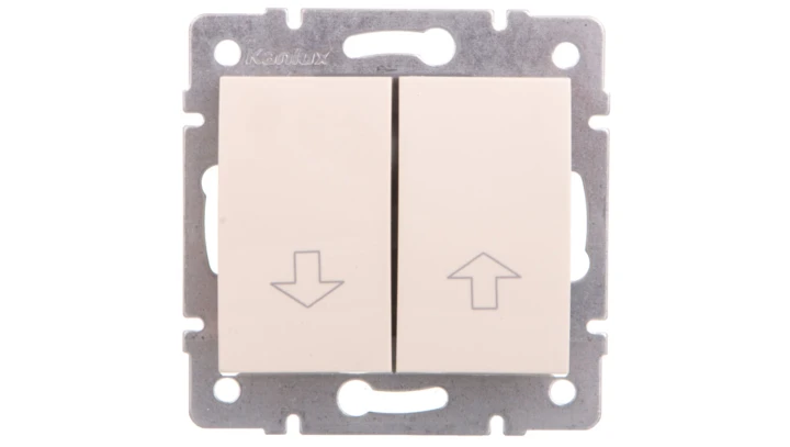 LOGI Łącznik żaluzjowy zwierny śrubowy 10AX 250V kremowy 021310103 25158