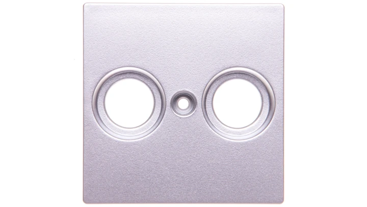 Merten System M Płytka centralna podwójna gniazda antenowego TV/SAT aluminium MTN4122-0460