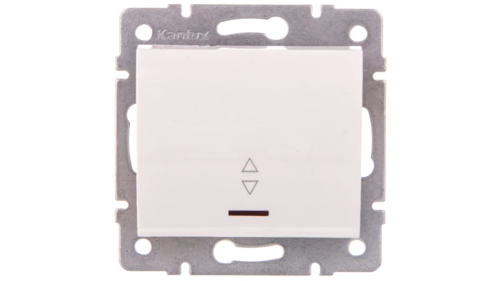 LOGI Łącznik schodowy z LED śrubowy 10AX 250V biały 021140102 25081