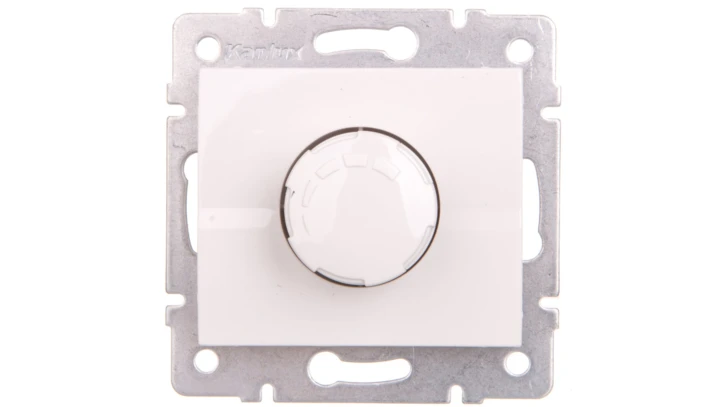 LOGI Ściemniacz obrotowy 500W z filtrem śrubowe 10AX 250V Biały 25082