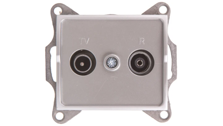 LOGI Gniazdo antenowe RTV końcowe Srebrny 25219