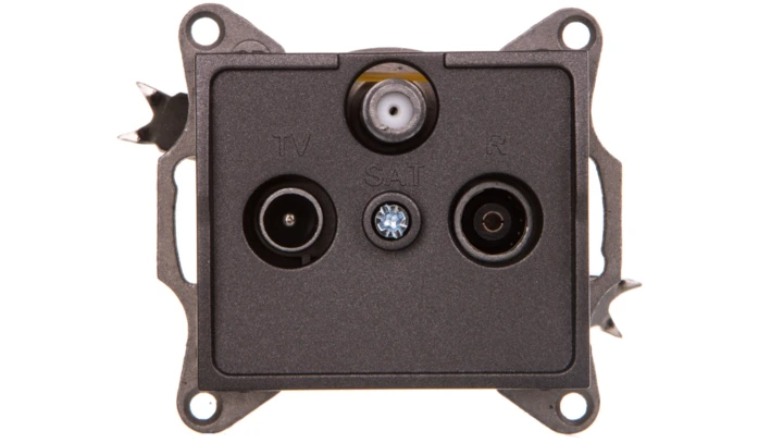 LOGI Gniazdo antenowe RTV/SAT końcowe Grafit 25280