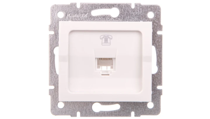 LOGI Gniazdo telefoniczne 1xRJ11 Biały 25106