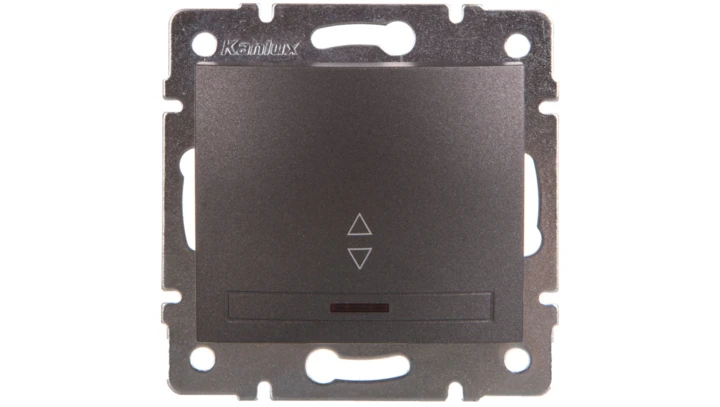 DOMO Łącznik schodowy z LED szybkozłączka 10AX 250V grafit 011140241 24904